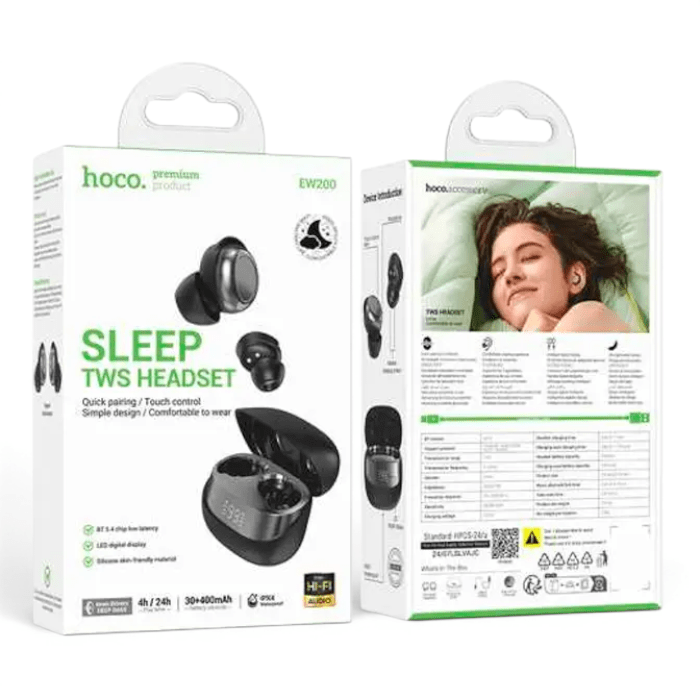 Audífonos Hoco EW200 True Wireless Bluetooth 5.4 In Ear Diseño Sleep1