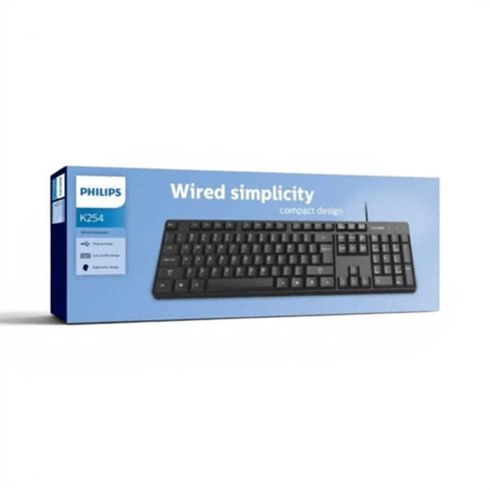 Teclado Alámbrico Philips K254 USB3