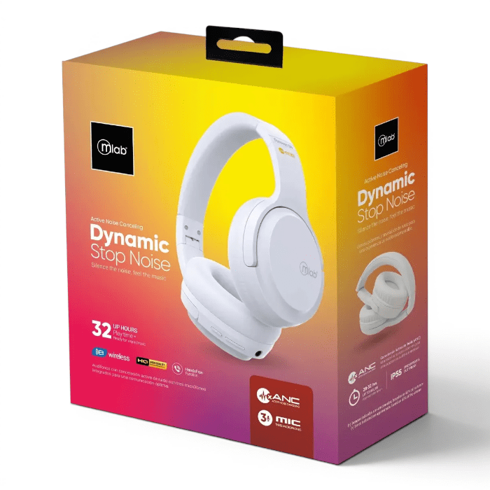 Audífonos Mlab Dynamic Stop Noise 09557 Over Ear ANC ENC Bluetooth5