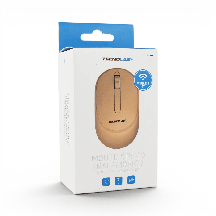 Mouse Tecnolab TL582PK Inalámbrico Dual Bluetooth y 2.4GHz 1000 DPI 3 Botones Rosado2