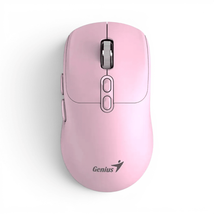 Mouse Genius NX-8080S Inalámbrico Dual Bluetooth 5.3 y 2.4GHz Silencioso 7 Botones AI Copilot Rosado2