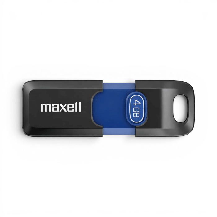 Pendrive Maxell Flix 4GB USB 2.0 Diseño Retráctil Modelo USBF-43