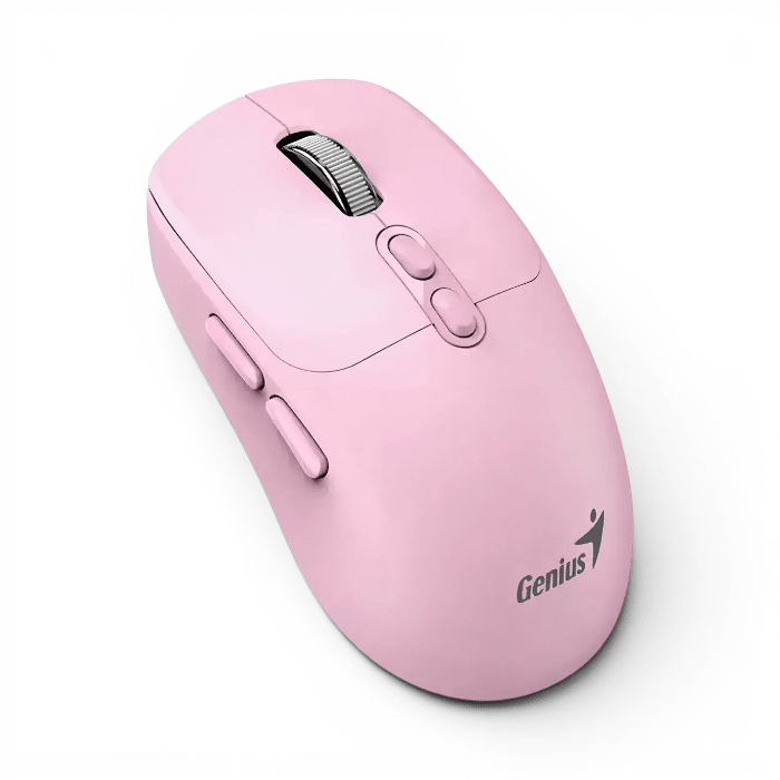 Mouse Genius NX-8080S Inalámbrico Dual Bluetooth 5.3 y 2.4GHz Silencioso 7 Botones AI Copilot Rosado3