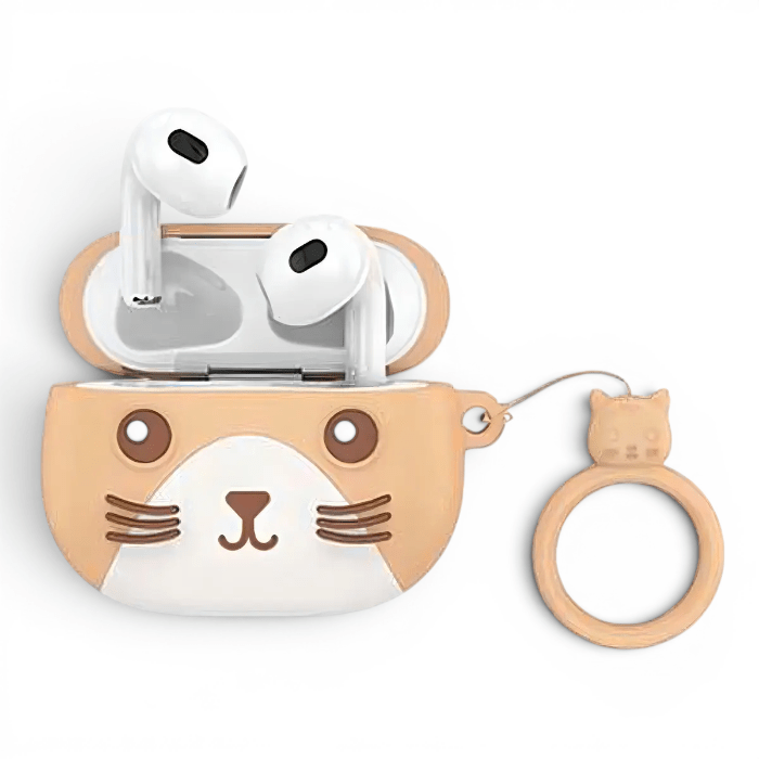 Audífonos Hoco EW46 Khaki Cat True Wireless Bluetooth 5.3 con Funda Gato3