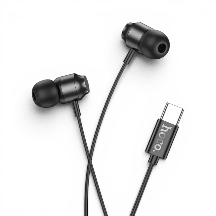 Audífonos con Cable Hoco M122 Power USB-C DAC In Ear 10mm con Micrófono Negro1