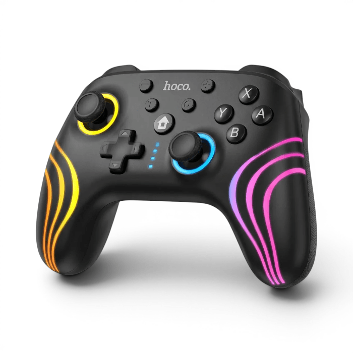 Control Inalámbrico Hoco GA2 Unicorn RGB Nintendo Switch 1 y 2 Negro2