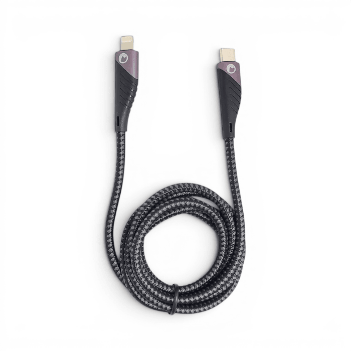 Cable Fiddler USB-C a Lightning 20W PD 3A Carga Rápida y Datos 1.2 Metro Negro2