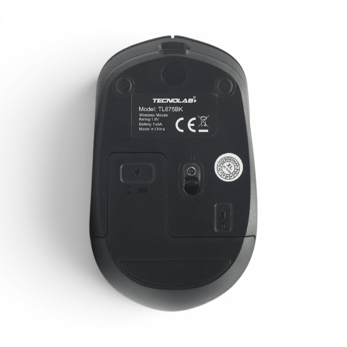 Mouse Tecnolab TL675BK Inalámbrico Dual 2.4GHz y Bluetooth Recargable USB-C Negro3