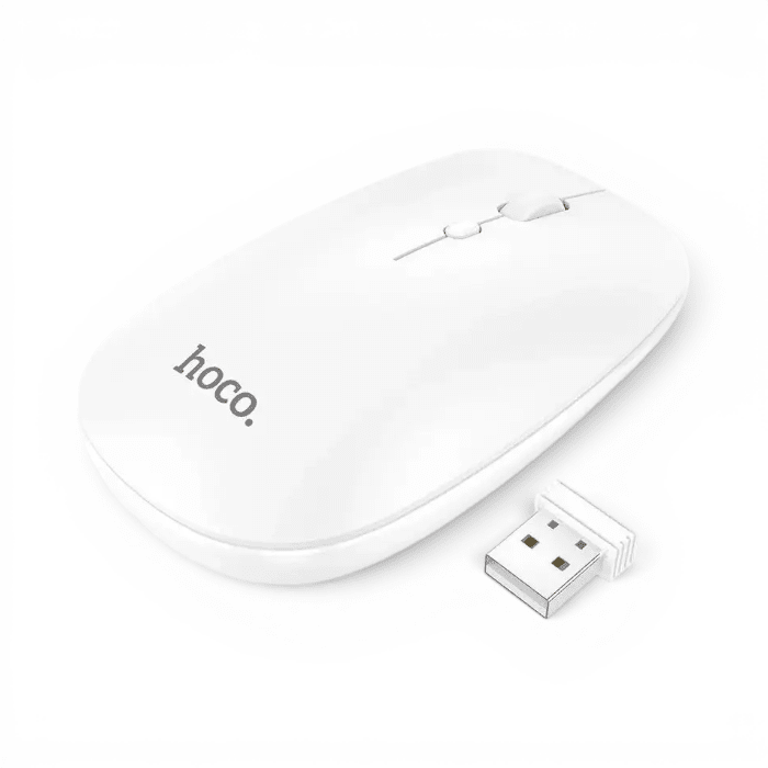 Mouse Hoco GM15 Art Inalámbrico Dual 2.4GHz y Bluetooth 5.0 1600 DPI 4 Botones Blanco1