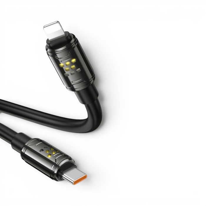 Cable Hoco U143 USB-C a Lightning PD Carcasa Zinc Alloy Nylon Trenzado4