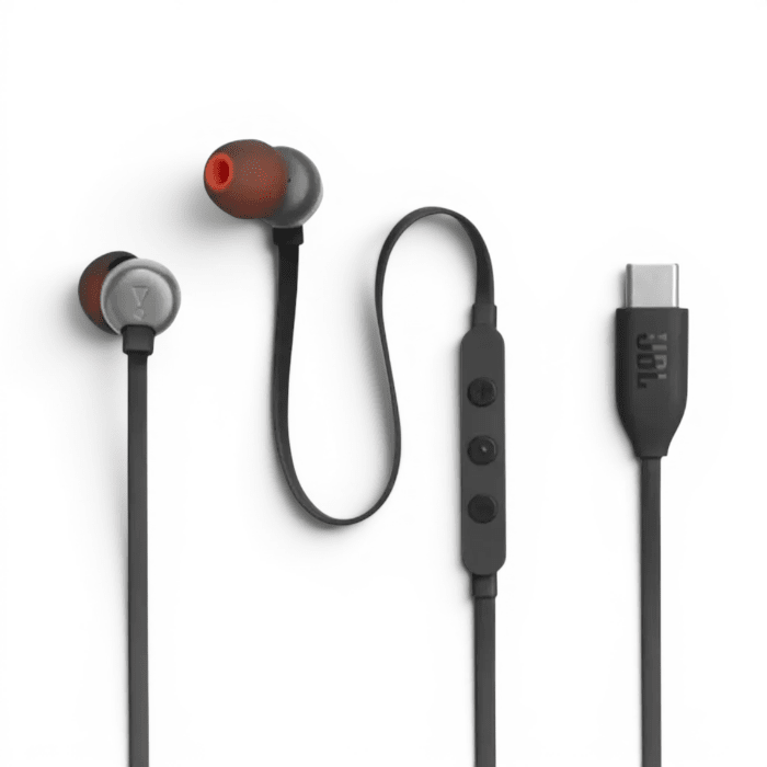 Audífonos con Cable JBL Tune 310C USB-C In Ear Pure Bass Hi-Res Driver 9mm con Micrófono Negro1