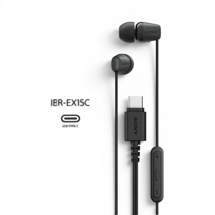 Audífonos con Cable Sony IER-EX15C USB-C In Ear Driver 5mm Micrófono Omnidireccional2