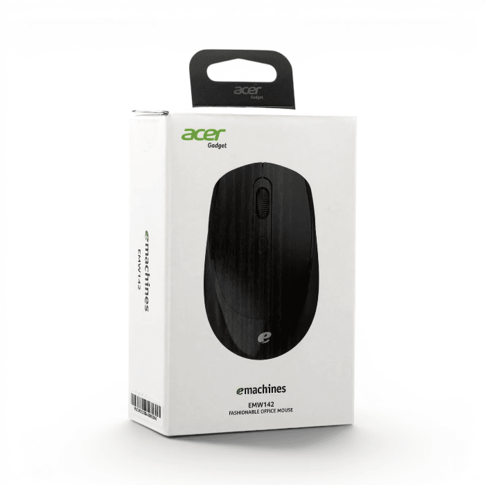 Mouse Acer EMW142 Inalámbrico 2.4GHz Óptico 1600 DPI 4 Botones Ergonómico Negro4