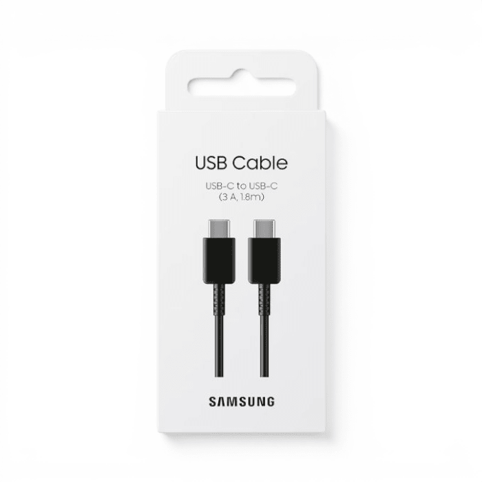 Cable Samsung EP-DX310J USB-C a USB-C 60W 25W Super Fast Charging 3A 480Mbps 1.8 mt negro3