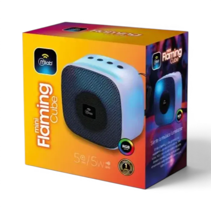 Parlante Portátil Mlab Mini Flaming Cube Bluetooth3