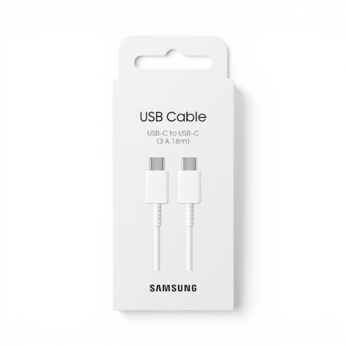 Cable Samsung EP-DX310J USB-C a USB-C 60W 25W Super Fast Charging 3A 480Mbps 1.8 Mt Blanco3