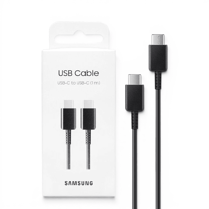Cable Samsung EP-DA705 USB-C a USB-C 25W Super Fast Charging 3A TPE Flexible 1 Metro Negro2