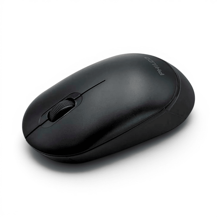Mouse Philco 315B Inalámbrico 2.4GHz Óptico 1600 DPI 3 Botones Receptor USB Negro2