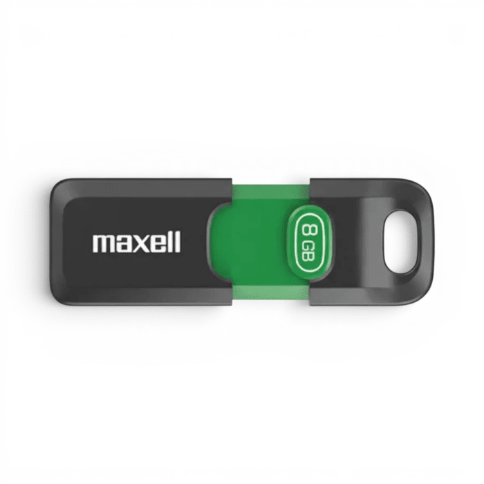 Pendrive Maxell Flix 8GB USB 2.0 Diseño Retráctil Modelo USBF-83