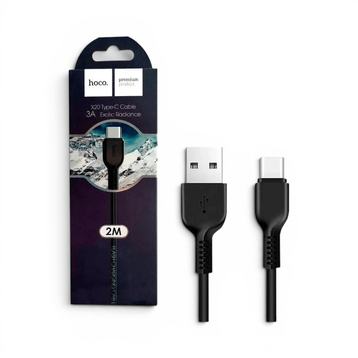 Cable Hoco X20 Flash Charging USB-A a USB-C 3A QC3.01