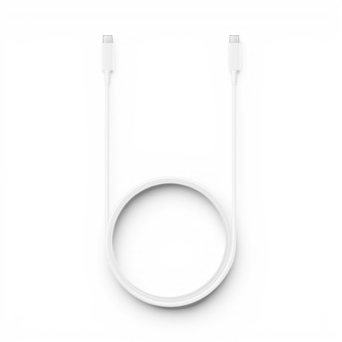 Cable Samsung Original EP-DX510 USB-C a USB-C 100W PD 5A Chip E-Marker Carga y Datos 1.8 Metros Blan3