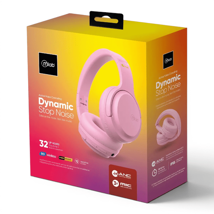 Audífonos Mlab Dynamic Stop Noise 09557 Over Ear ANC ENC Bluetooth10