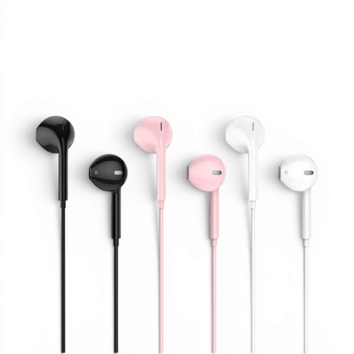 Audífonos con Cable Hoco M55 Memory Sound In EarAudífonos con Cable Hoco M55 Memory Sound In Ear Jack 3.5mm con Micrófono Rosado2