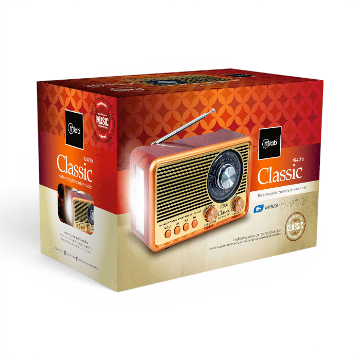 Radio Portátil Retro Mlab Classic 1940s 094695