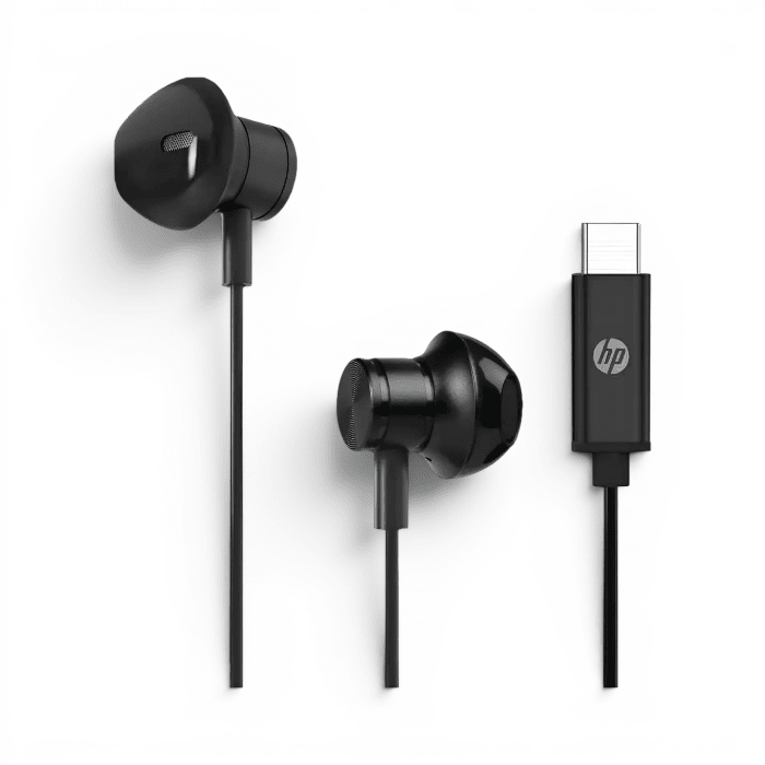 Audífonos con Cable HP DHH-1126 In Ear USB-C Driver 14mm con Micrófono Omnidireccional Negro1