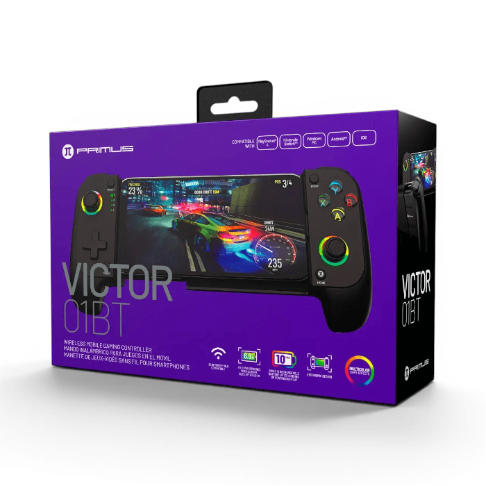 Joystick Primus Victor 01BT Bluetooth 5.0 Multiplataforma PS4 Switch PC Android iOS Negro2