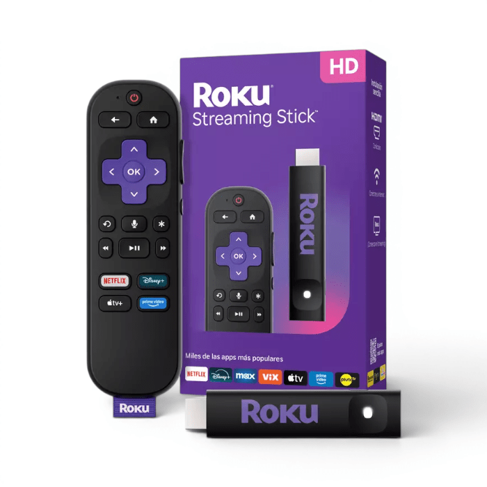 Roku Streaming Stick HD 2025 Full HD 1080p WiFi Dual Band con Control Remoto por Voz1