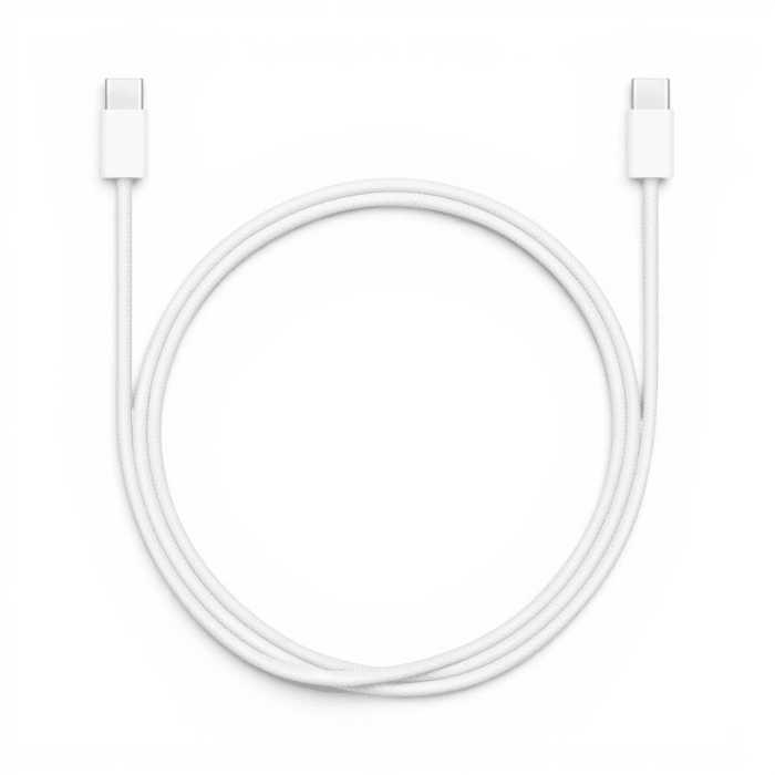 Cable Apple USB-C a USB-C 60W Trenzado Carga y Datos 1 Metro Blanco1
