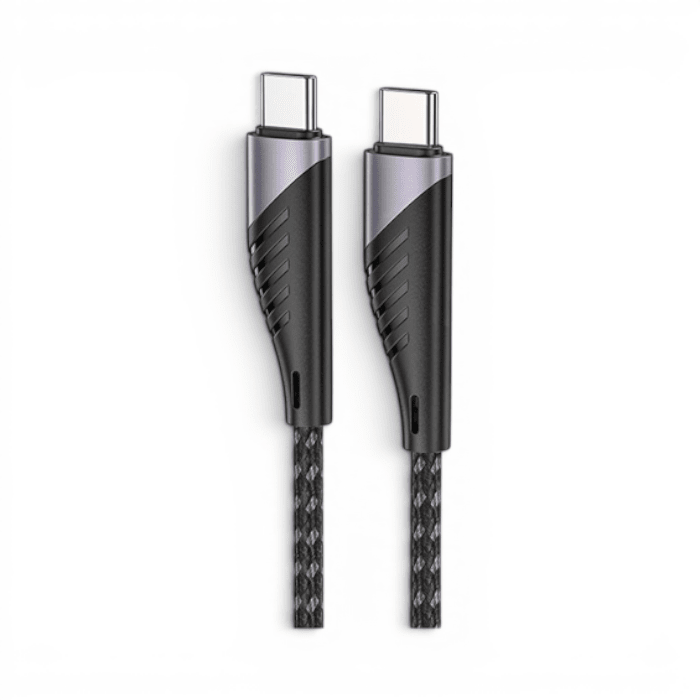 Cable Fiddler FD-TCXTC2 USB-C a USB-C USB 3.1 Alta Velocidad Carga y Datos 2 Metros Negro1