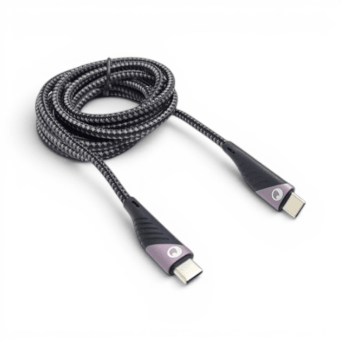 Cable Fiddler FD-TCXTC2 USB-C a USB-C USB 3.1 Alta Velocidad Carga y Datos 2 Metros Negro2