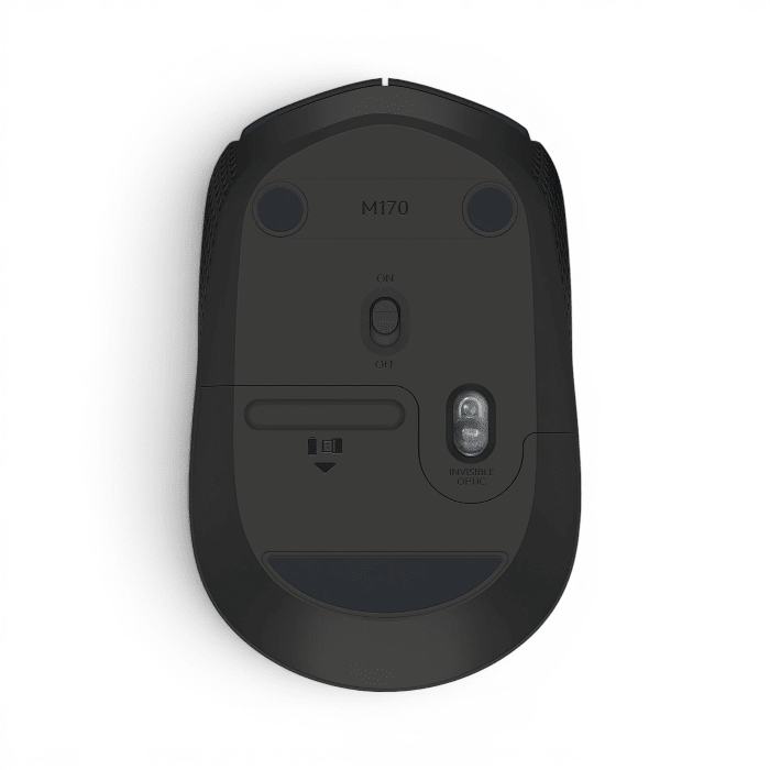 Mouse Inalámbrico Logitech M170 Óptico 1000 DPI Negro3