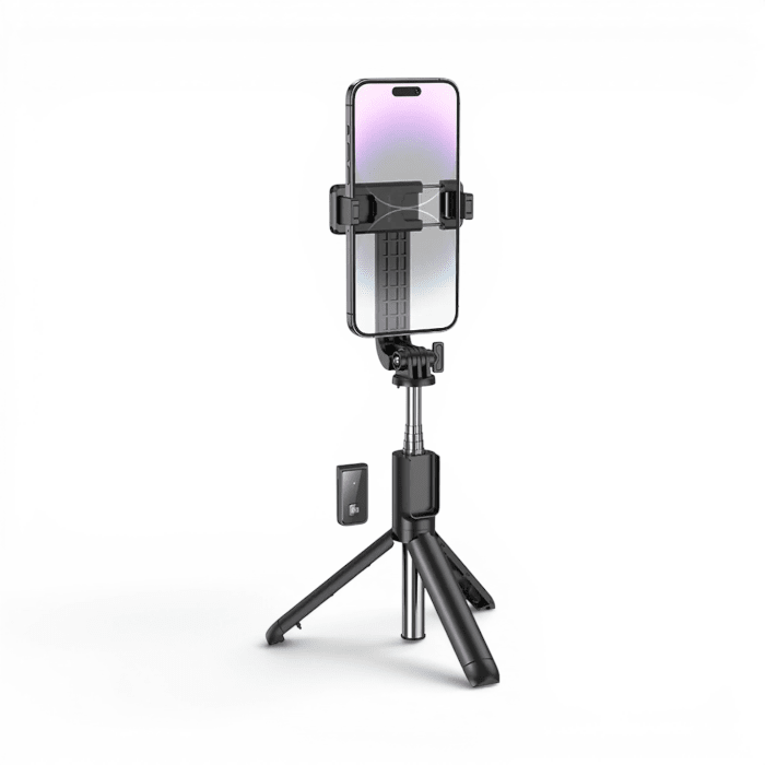 Bastón Selfie Borofone BY11 Happy Bluetooth 4.0 con Trípode y Control Remoto Negro4