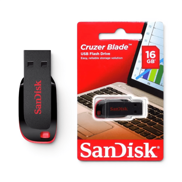 Pendrive SanDisk Cruzer Blade 16GB USB 2.0 SDCZ50-016G-B351