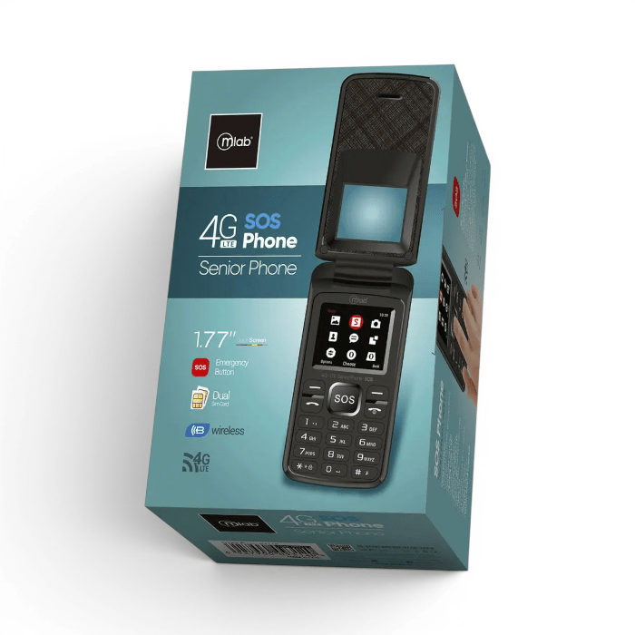 Teléfono Senior Mlab SOSMLAB 4G LTE Doble SIM Pantalla 1.77