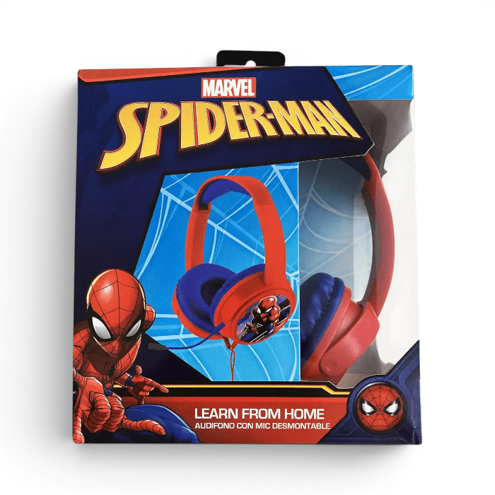 Audífonos Infantiles Disney Spiderman On-Ear con Micrófono Desmontable Jack 3.5mm Rojo2