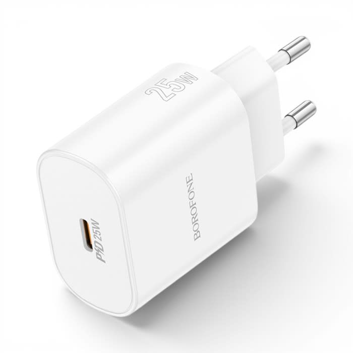 Cargador Borofone BA82A 25W USB-C PD Carga Rápida iPhone Samsung Universal2