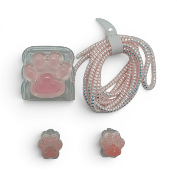 Set Protector Decorativo para Cargador con Carcasa y Protector de Cable Espiral6