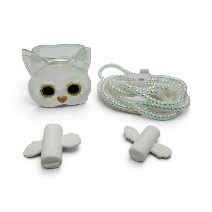 Set Protector Decorativo para Cargador con Carcasa y Protector de Cable Espiral16