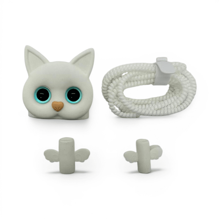 Set Protector Decorativo para Cargador con Carcasa y Protector de Cable Espiral17