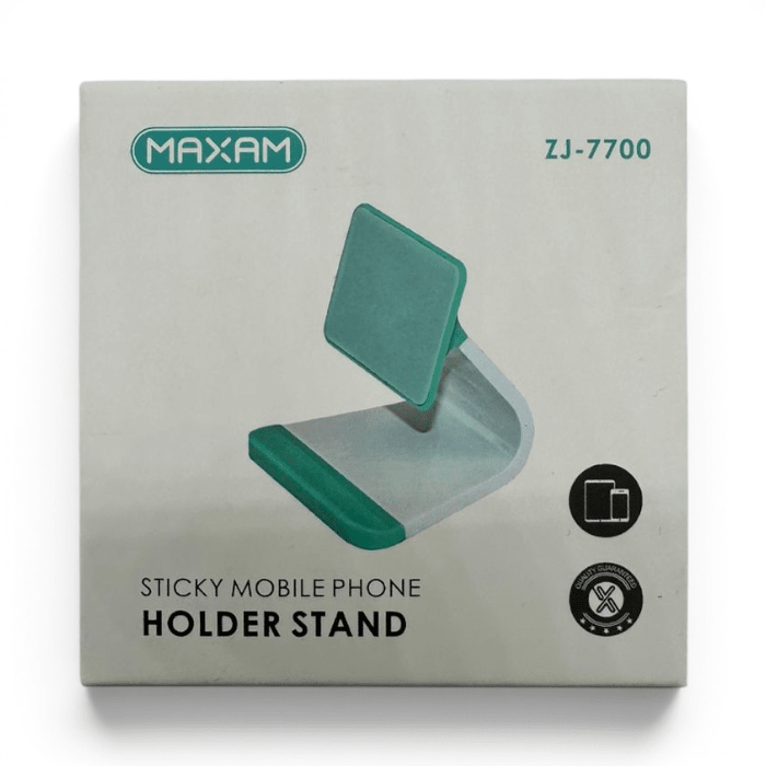 Soporte Adhesivo Maxam ZJ-7700 Sticky Mobile Phone Holder Stand Verde4