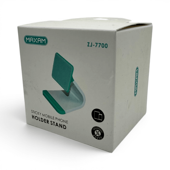 Soporte Adhesivo Maxam ZJ-7700 Sticky Mobile Phone Holder Stand Verde5