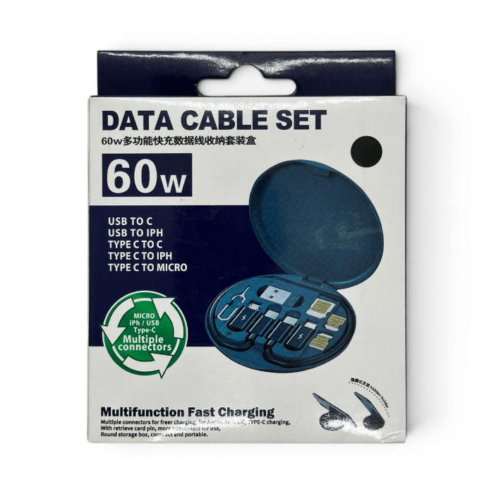 Set de Cable de Datos 60W RC-190 Multiconector con Estuche Organizador3