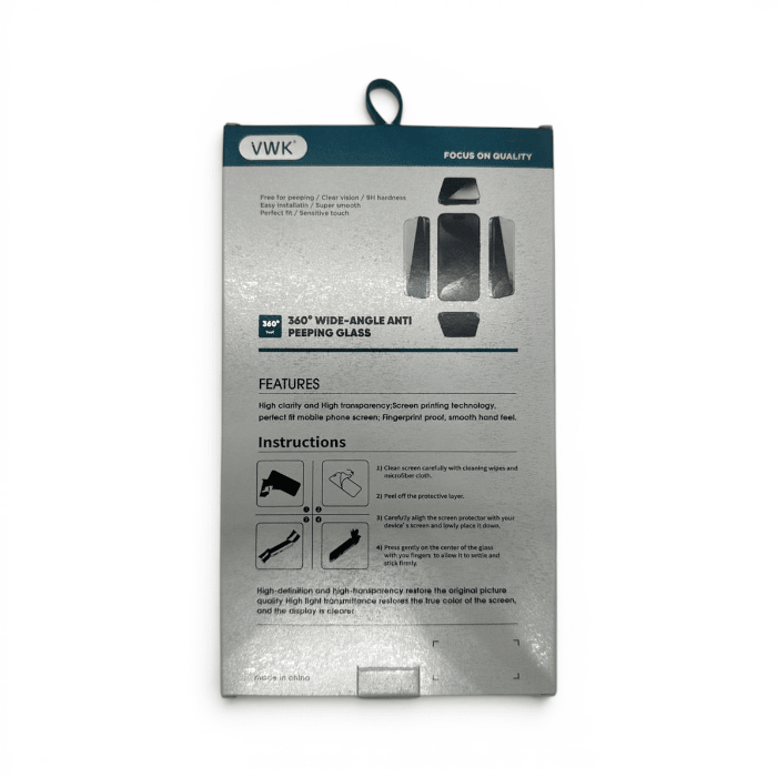 Lamina de Vidrio Premium Anti-Espia 360°2