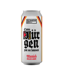 ALAMEDA BEER CO COMO JURGEN MUNICH HELLES LAGER 5,2 473CC