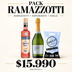 PACK RAMAZZOTTI + ESPUMANTE + HIELO