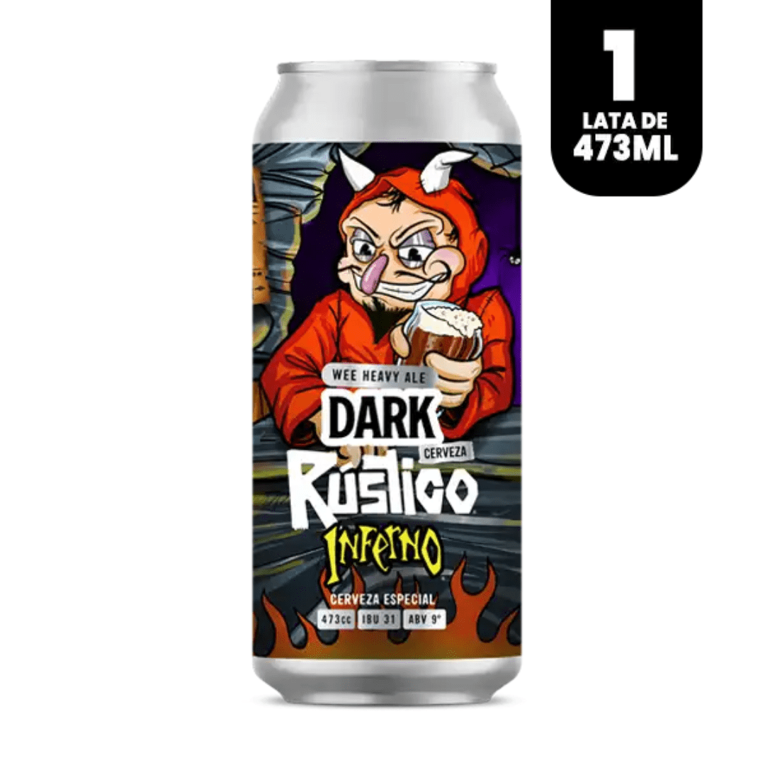 RUSTICO INFERNO DARK WEE HEAVY ALE 9 473CC1